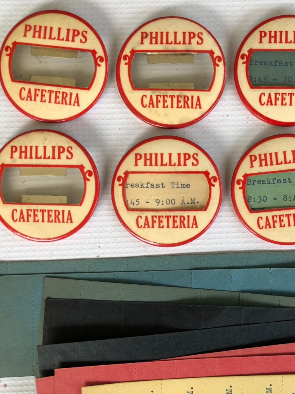 Vintage 1950's Diner Restaurant Cafeteria Waitress Name Tag Pinback Buttons Lot